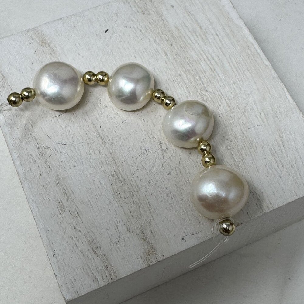 Elegant Freshwater Pearls Loose Beads 14 by 10 mm Button Shape